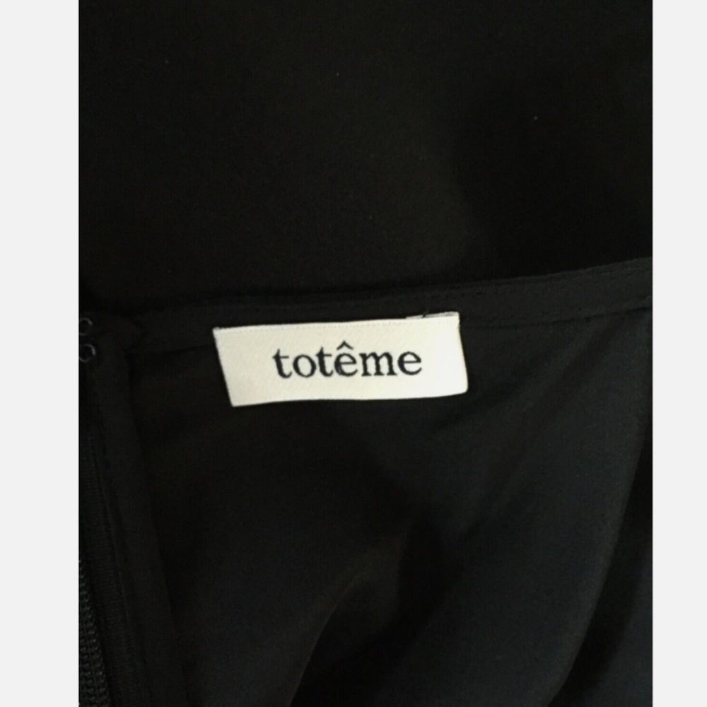 ★100% Authentic!! TOTÊME Girona Layered Silk Dress Black M★ - Picture 7 of 8
